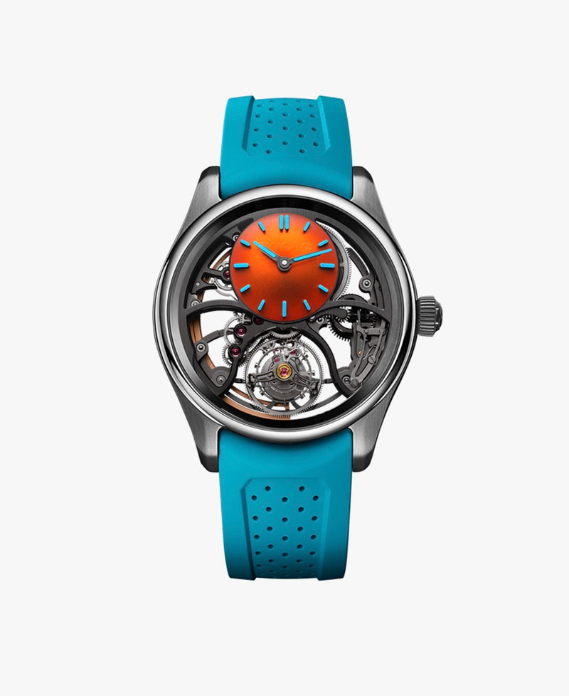 Pioneer Cylindrical Tourbillon Skeleton Spiced Aqua