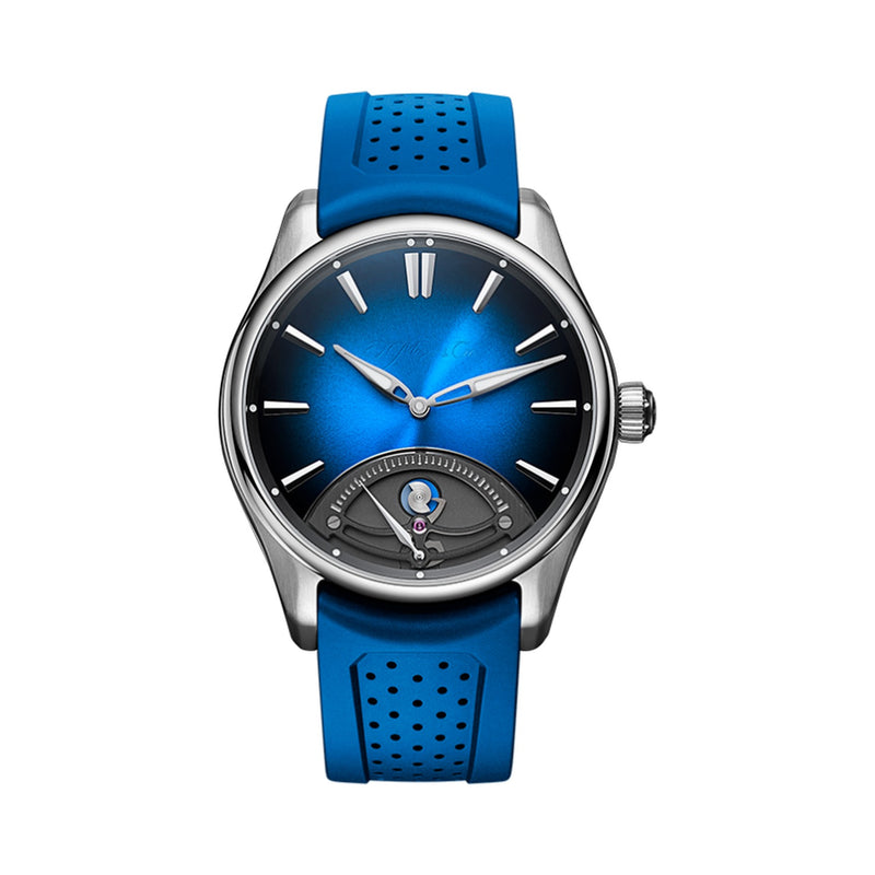 H. Moser and Cie. Pioneer Retrograde Seconds Midnight Blue