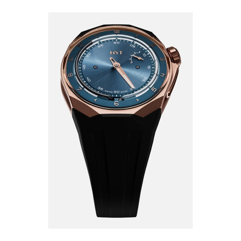HYT T1 5N Gold Titanium Deep Blue watch