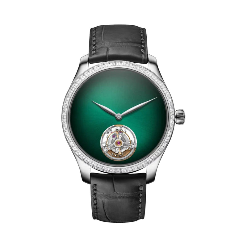 H. Moser and Cie. Endeavour Tourbillon Cosmic Green Diamond Bezel