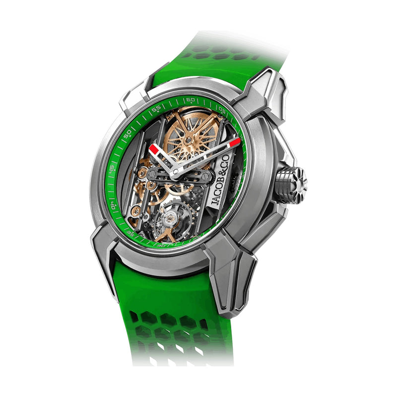 Jacob and Co. Epic X Skeleton Deep Green Strap