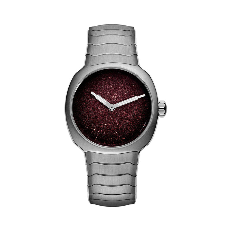 H. Moser & Cie. Streamliner Two Hands 28mm Burgundy Fumé