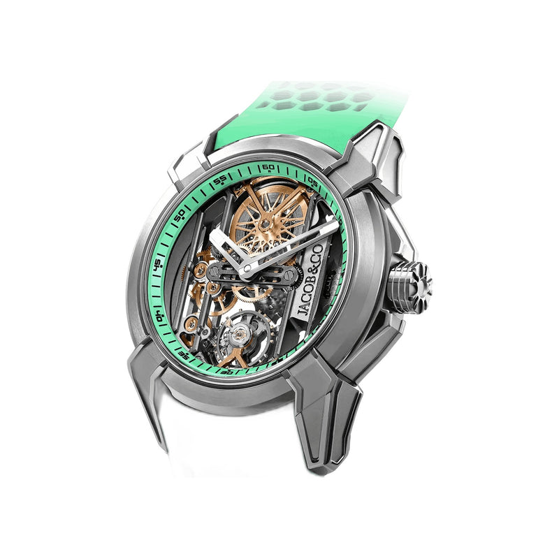 Jacob and Co. Epic X Skeleton Light Green Strap