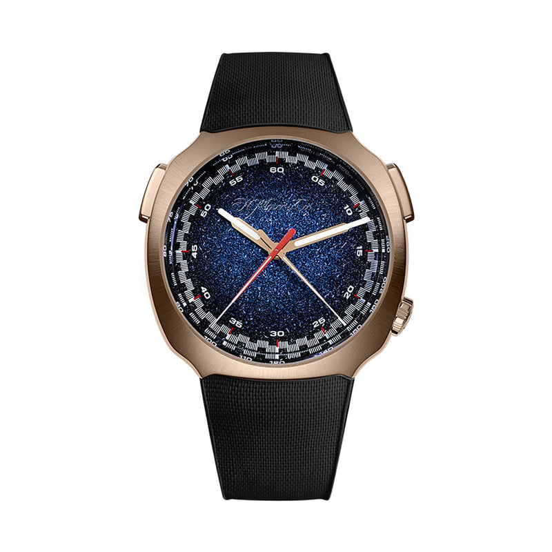 H. Moser and Cie. Streamliner Flyback Chronograph Frosted Funky Blue