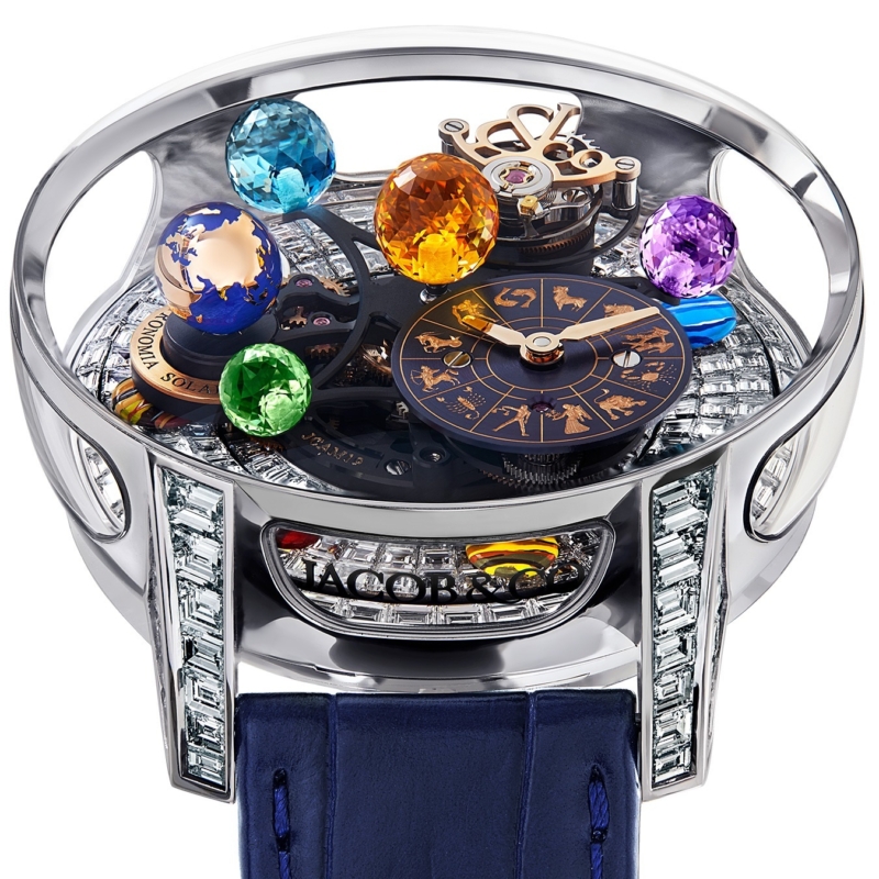 Astronomia Solar Baguette Jewelry Planets Zodiac White Gold