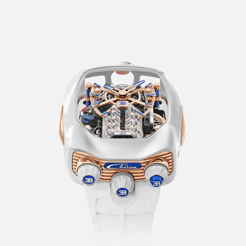 Bugatti Chiron Tourbillon Rose Gold & White Ceramic Coating