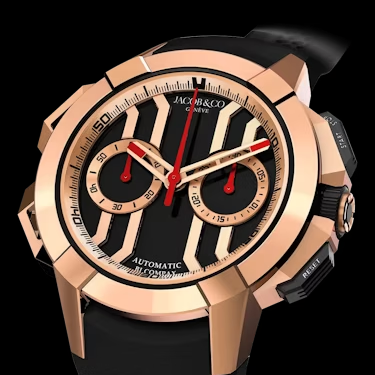Epic X Chrono 44MM Rose Gold and Black Ceramic