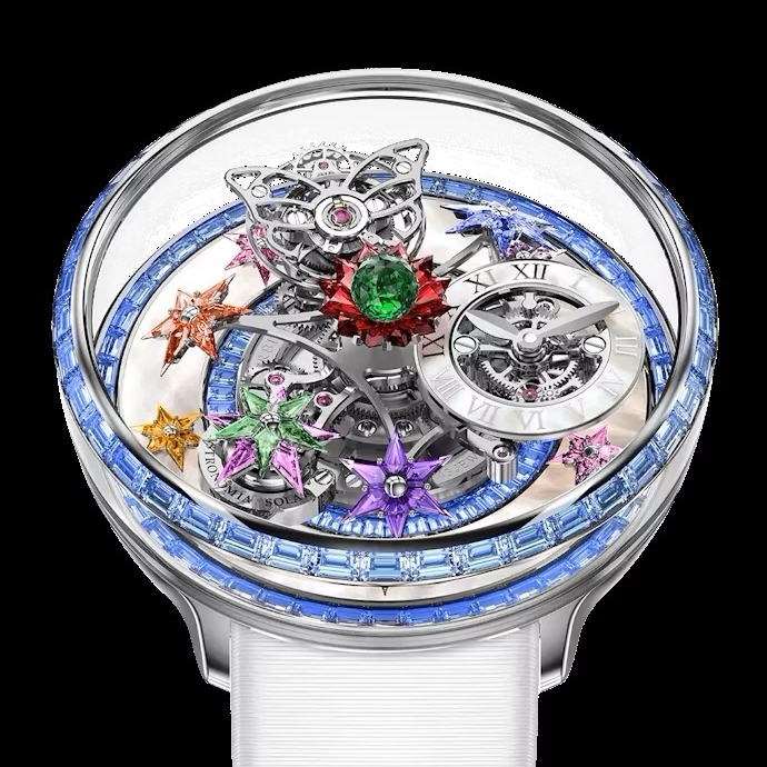Fleurs de Jardin White Gold and Icy Blue Sapphires