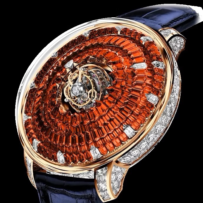 The Mystery Tourbillon Full Orange Sapphires (Rose Gold)