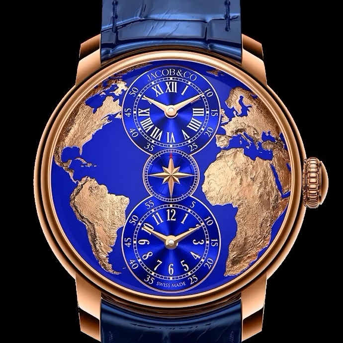 The World is Yours Dual Time Rose Gold
